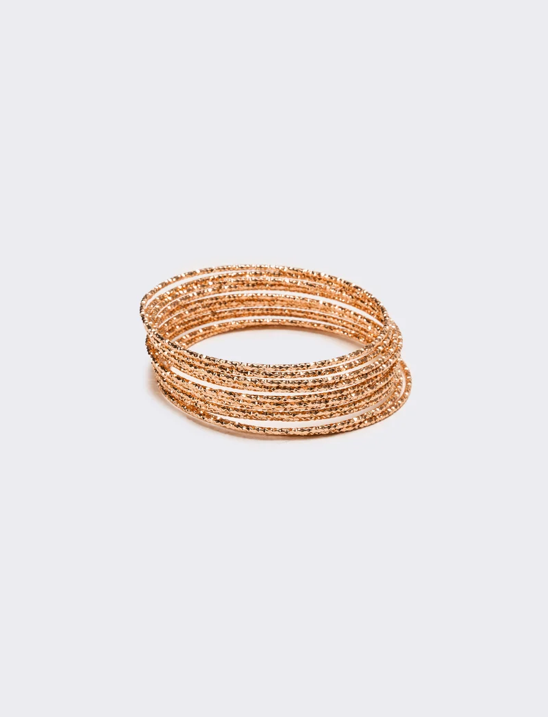 Bracciali donna 12 pezzi rigidi - Rosa