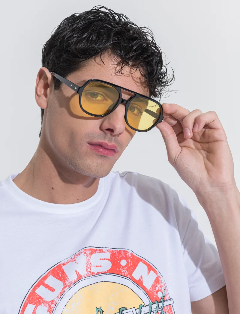 Occhiali uomo maschera - Giallo