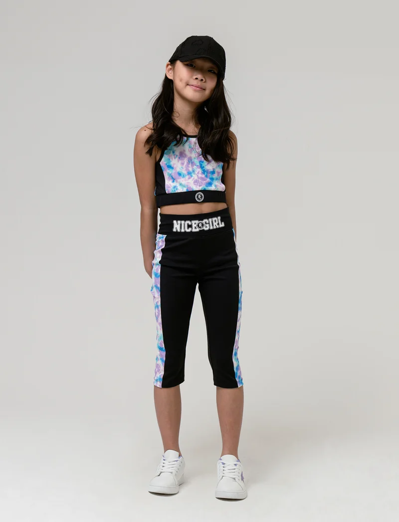 Leggings sportivo da bambina - Nero