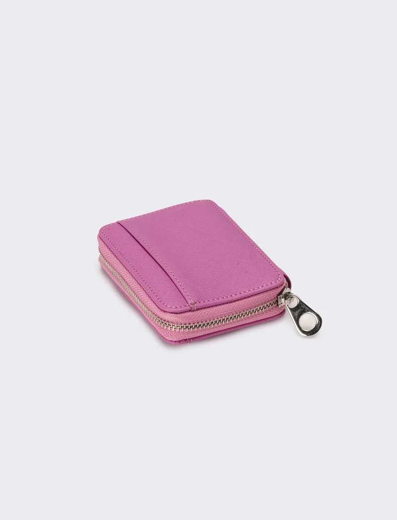 Portafogli donna con zip intorno - Rosa