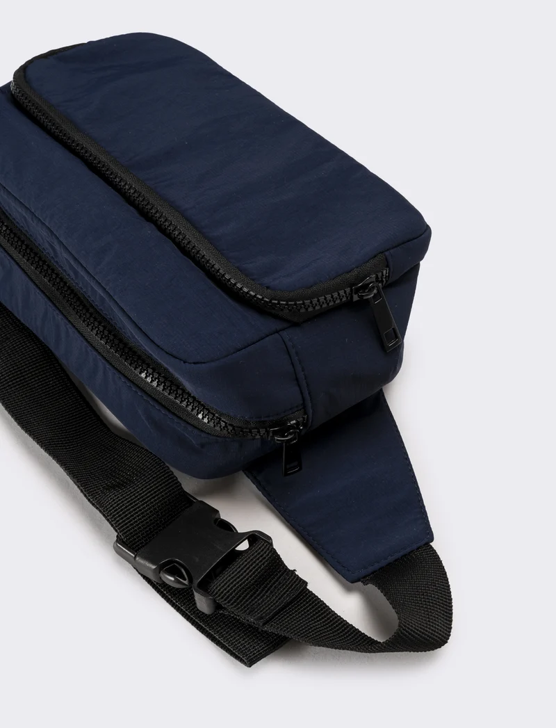 Marsupio uomo con zip avanti - Blu