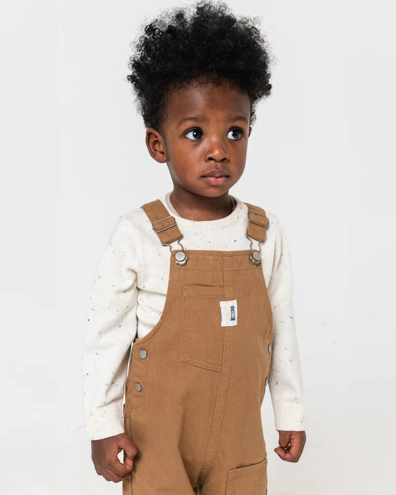 Salopette in twill da neonato - Beige