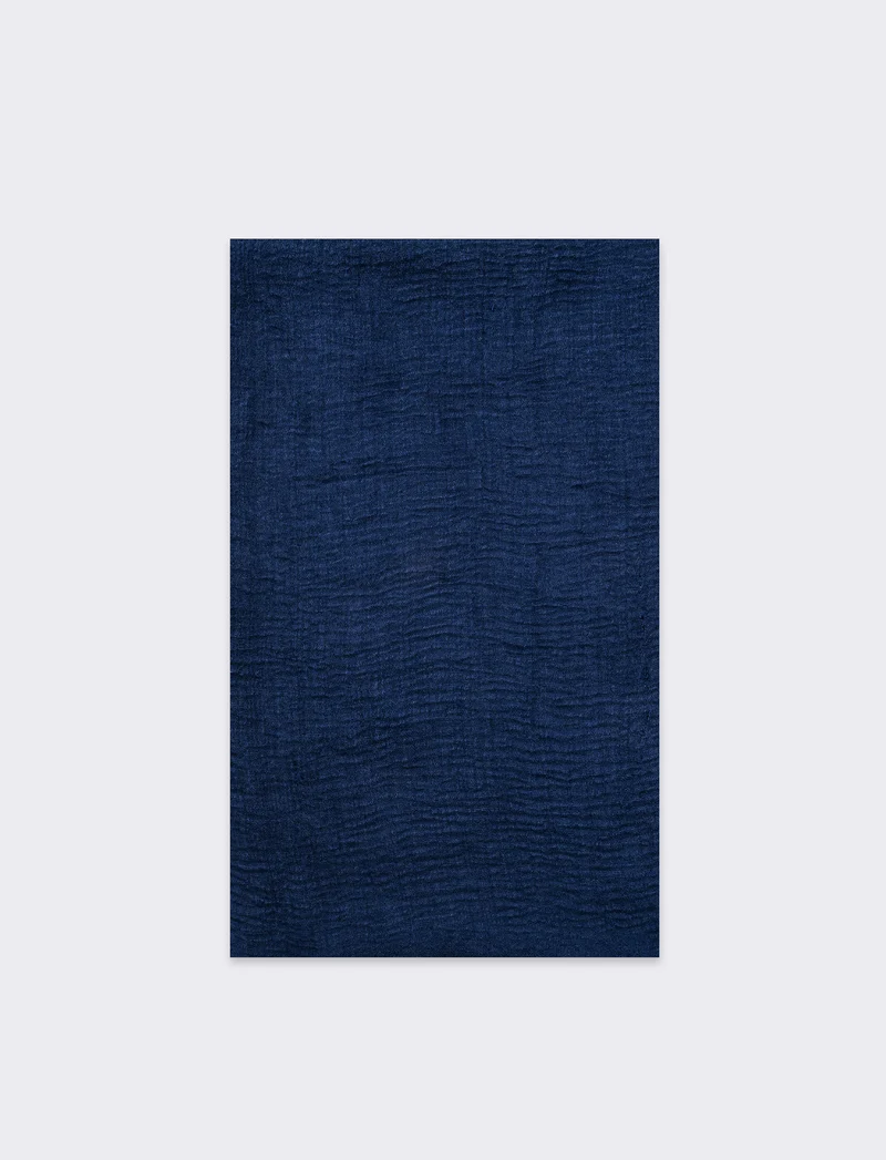 Foulard unito uomo garzato - Blu