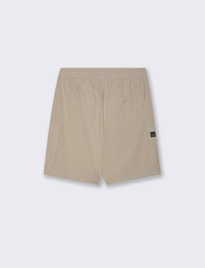 Bermuda cargo in misto lino da uomo - Beige