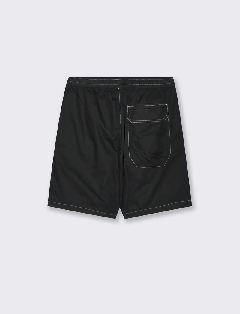 Bermuda jogger cargo relaxed fit da uomo - Nero