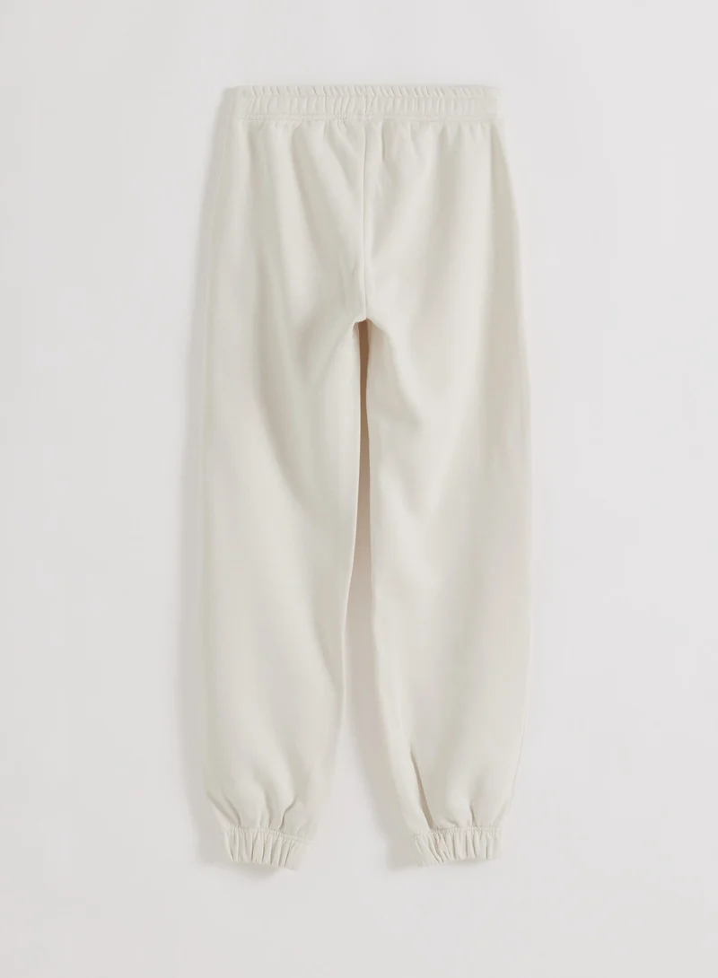 Cream Classic Sweatpants