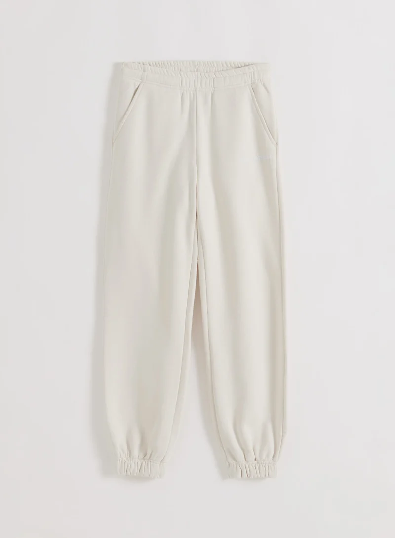 Cream Classic Sweatpants