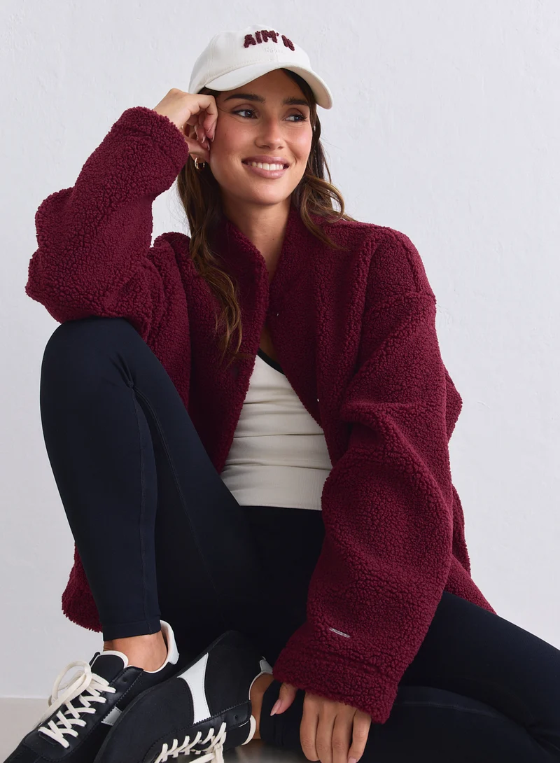 Merlot Pile Coach Jacket