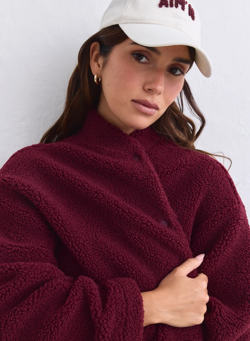 Merlot Pile Coach Jacket
