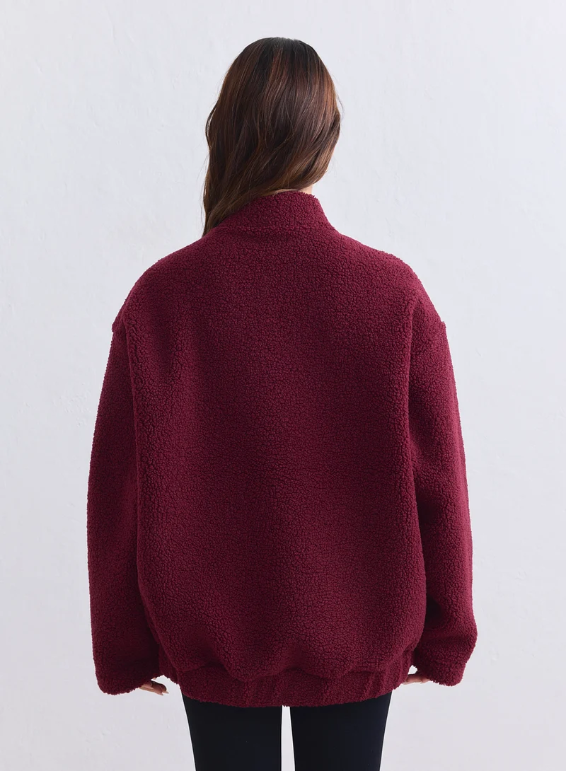 Merlot Pile Coach Jacket