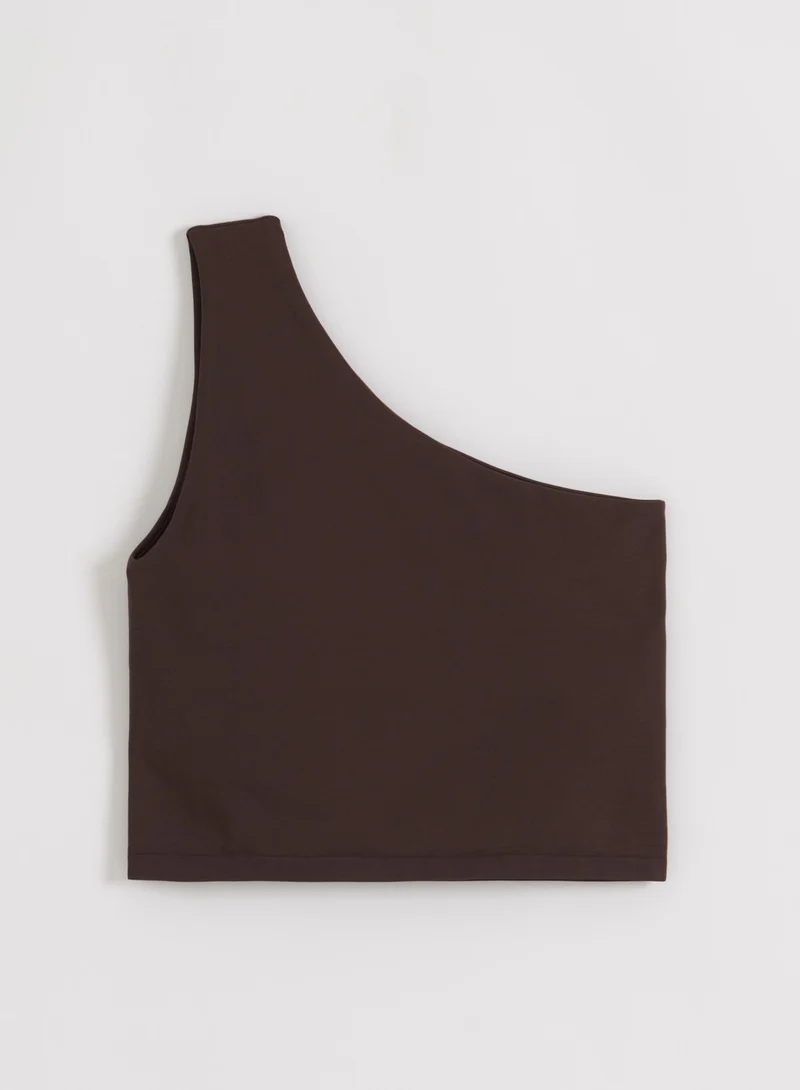 Chocolate Shape Seamless One Shoulder Bralette
