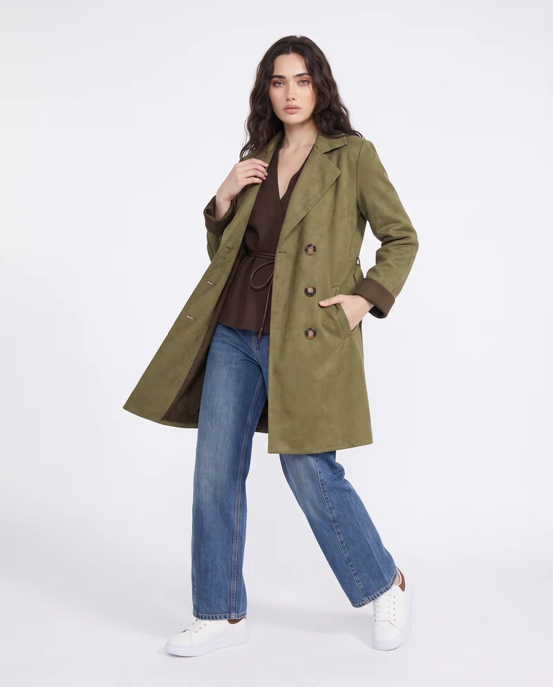 Trench effetto suede - Kaky 1