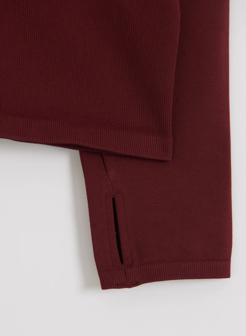 Merlot Shape Seamless Zip Jacket