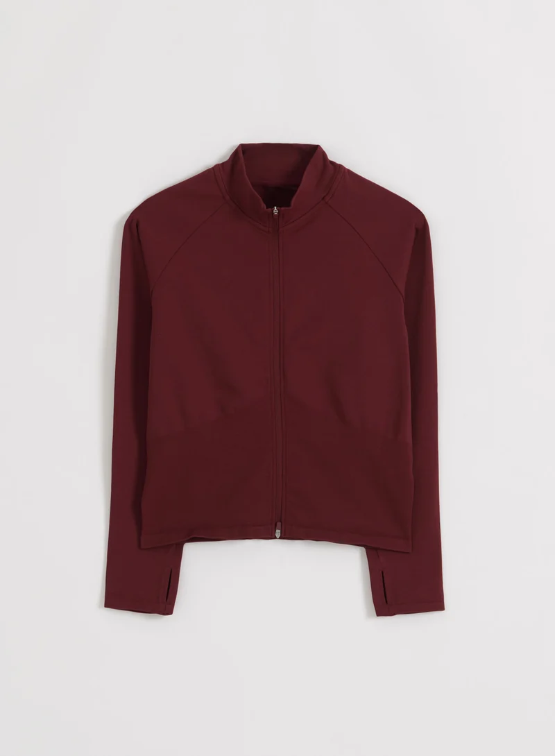 Merlot Shape Seamless Zip Jacket