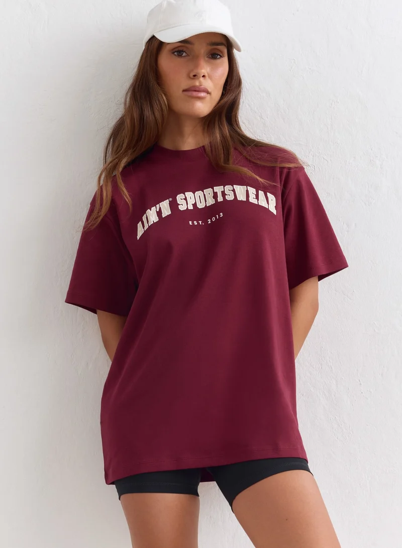 Merlot Varsity Boyfriend T-shirt