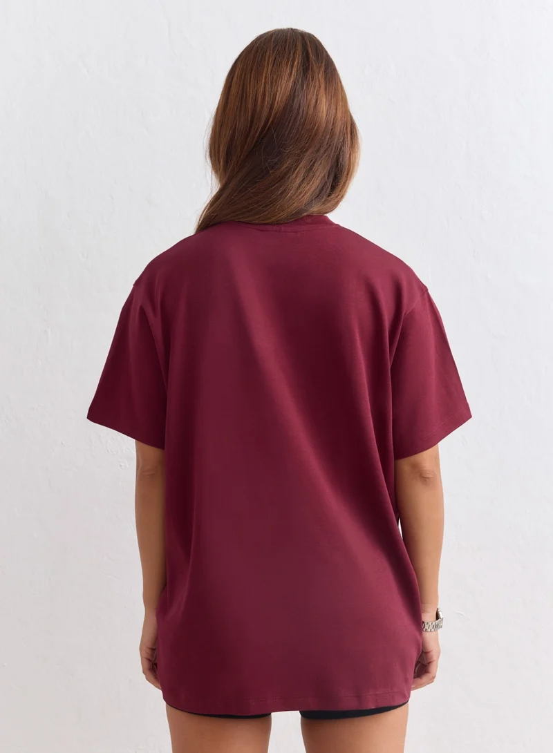 Merlot Varsity Boyfriend T-shirt