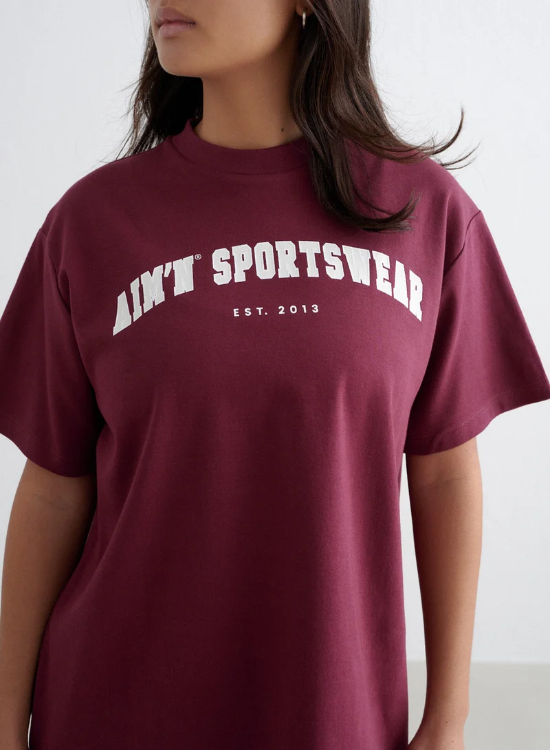 Merlot Varsity Boyfriend T-shirt