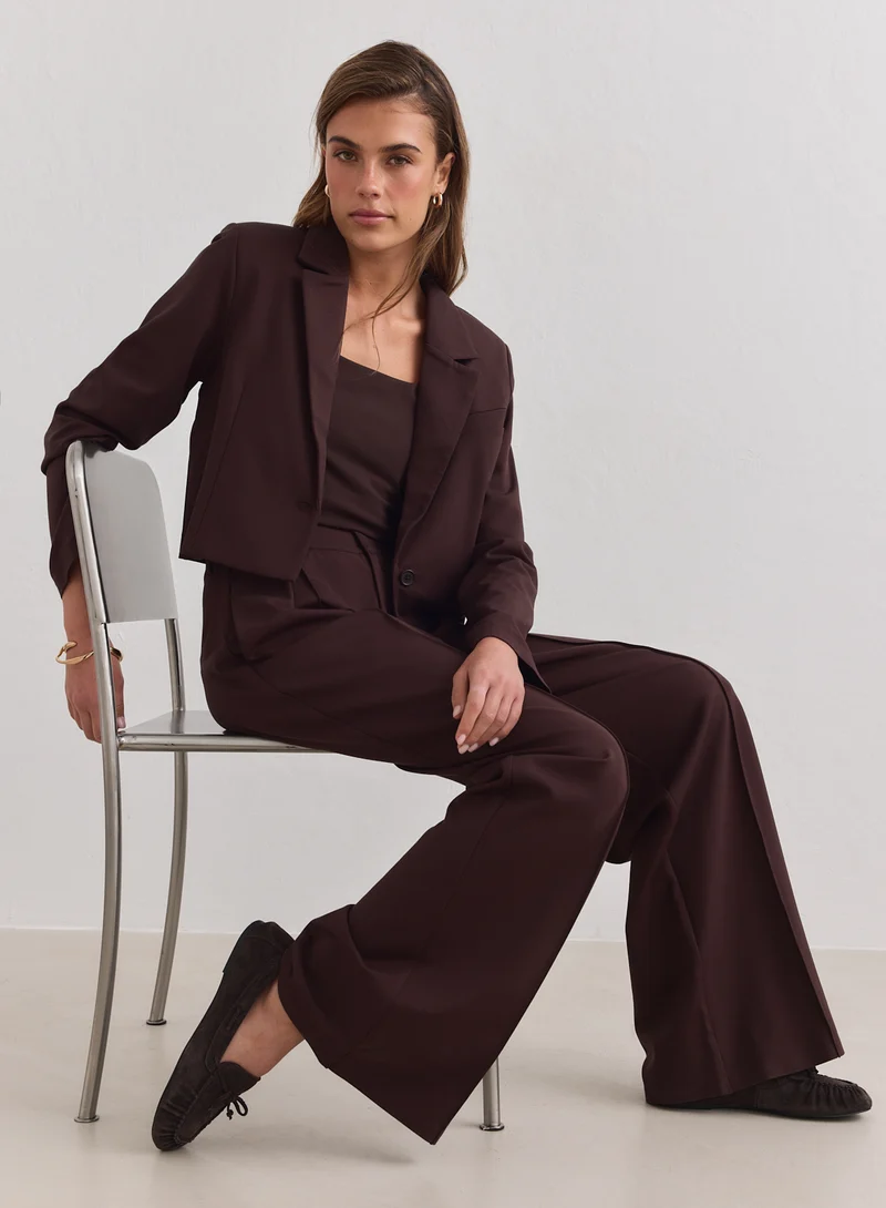 Chocolate Luxe Relaxed Tailored Pants