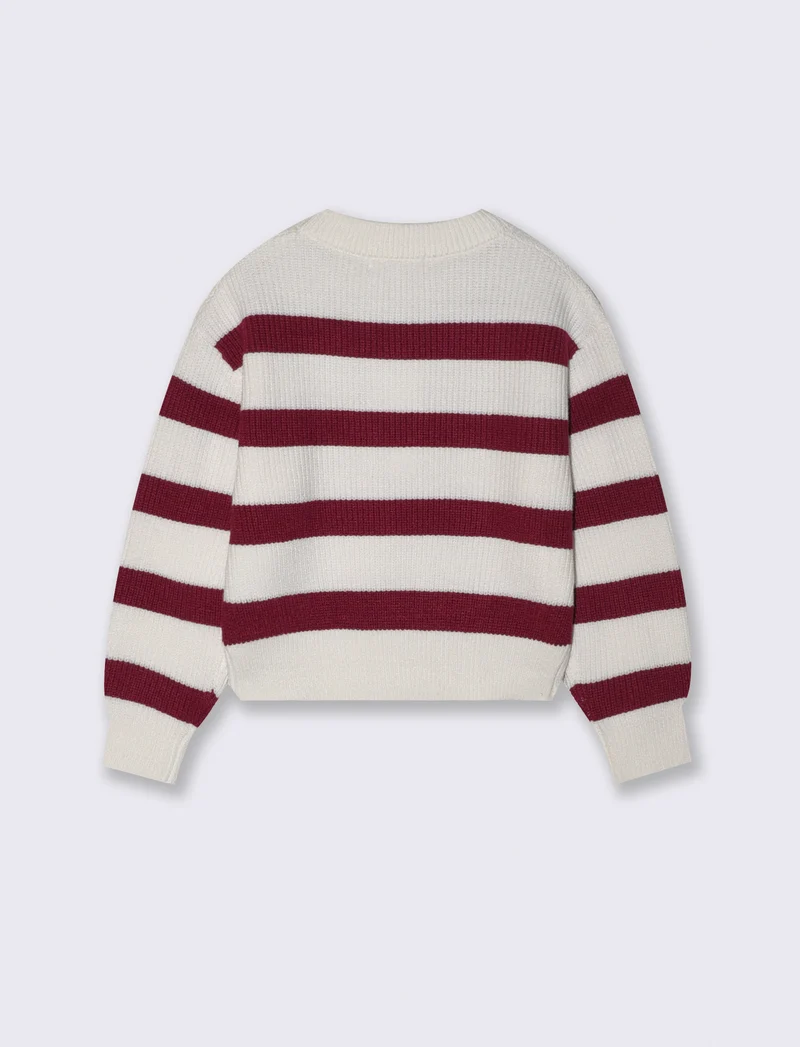 Maglione morbido in polyviscosa per bambina - Bordeaux