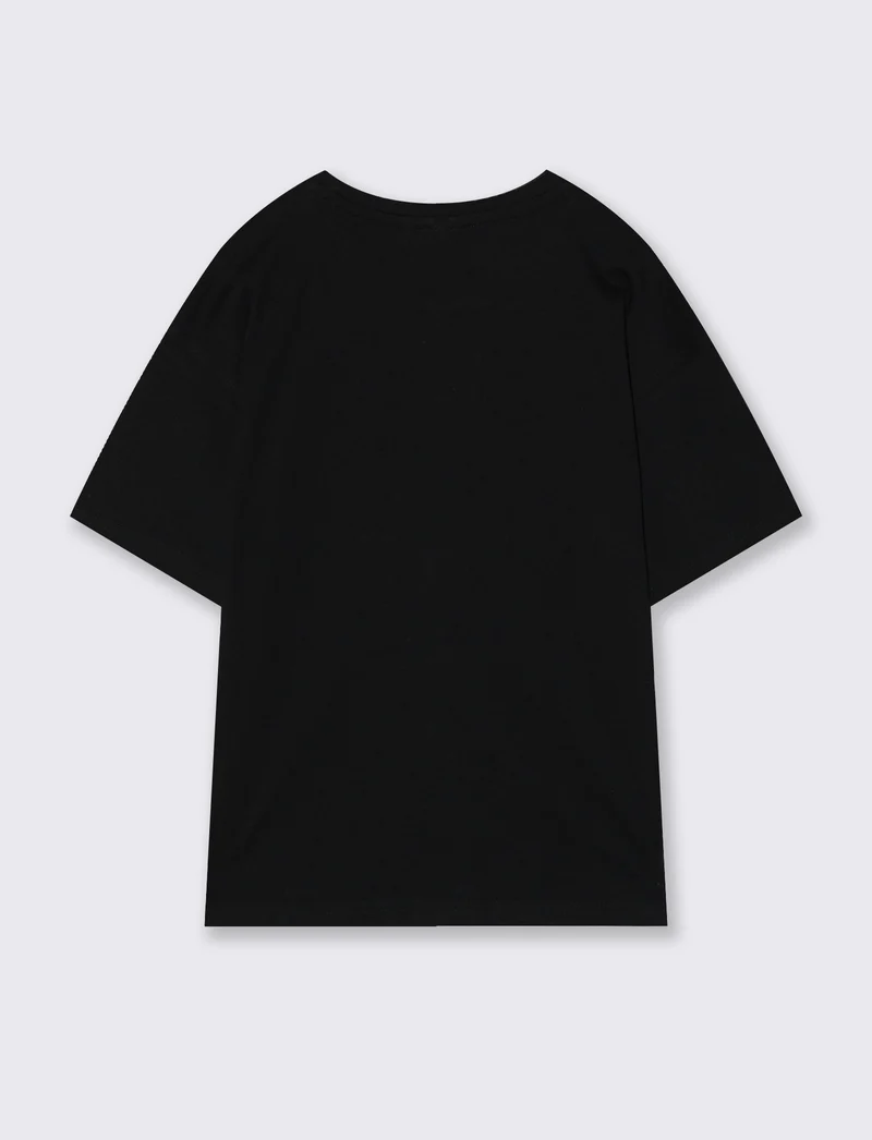 T-shirt Amy Rose in cotone versatile - Nero