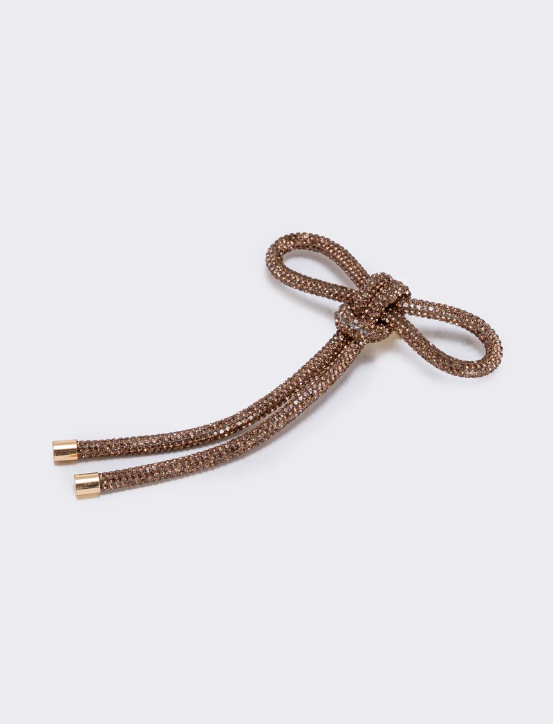 Spilla tubolare con strass eleganti - Oro