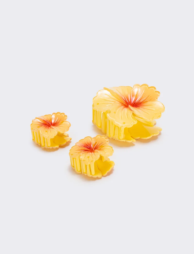 Set di 3 Pinze Ibiscus - Giallo