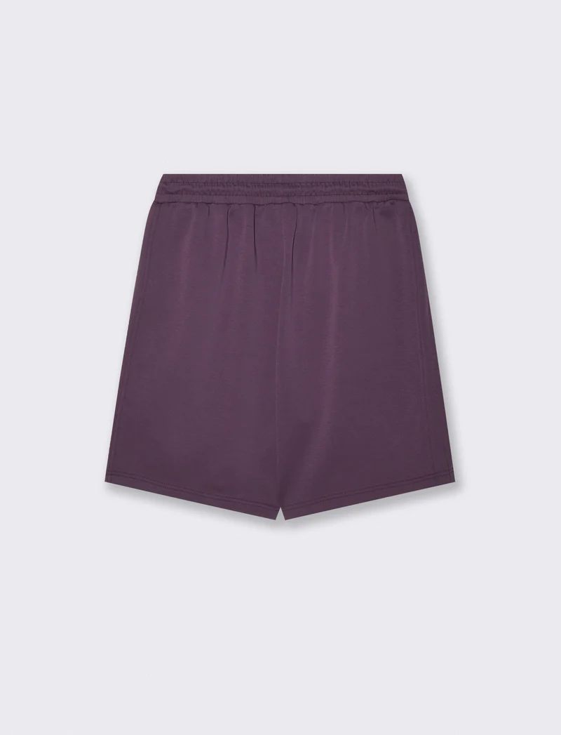 Bermuda jogger in interlock misto cotone - Viola