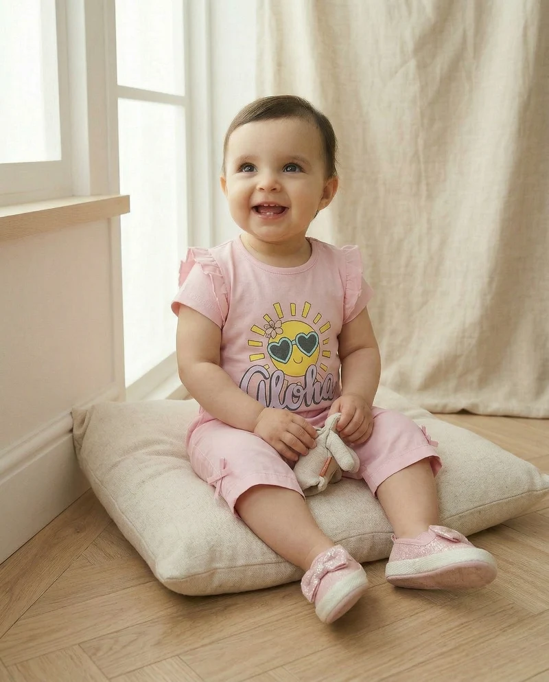 Tshirt con rouches e strass per look casual - Rosa