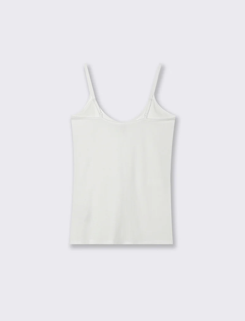 Canotta basic con spalline sottili - Bianco