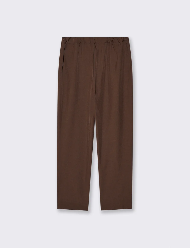 Pantalone Comodo con Elastico Retro - Moro