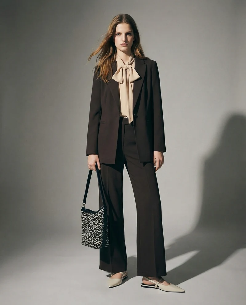 Pantalone Linea Dritta Elegante - Moro