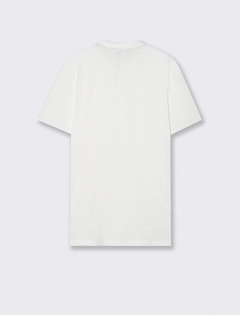 T-SHIRT SERAFINO IN JACQUARD STRUTTURATO - Bianco