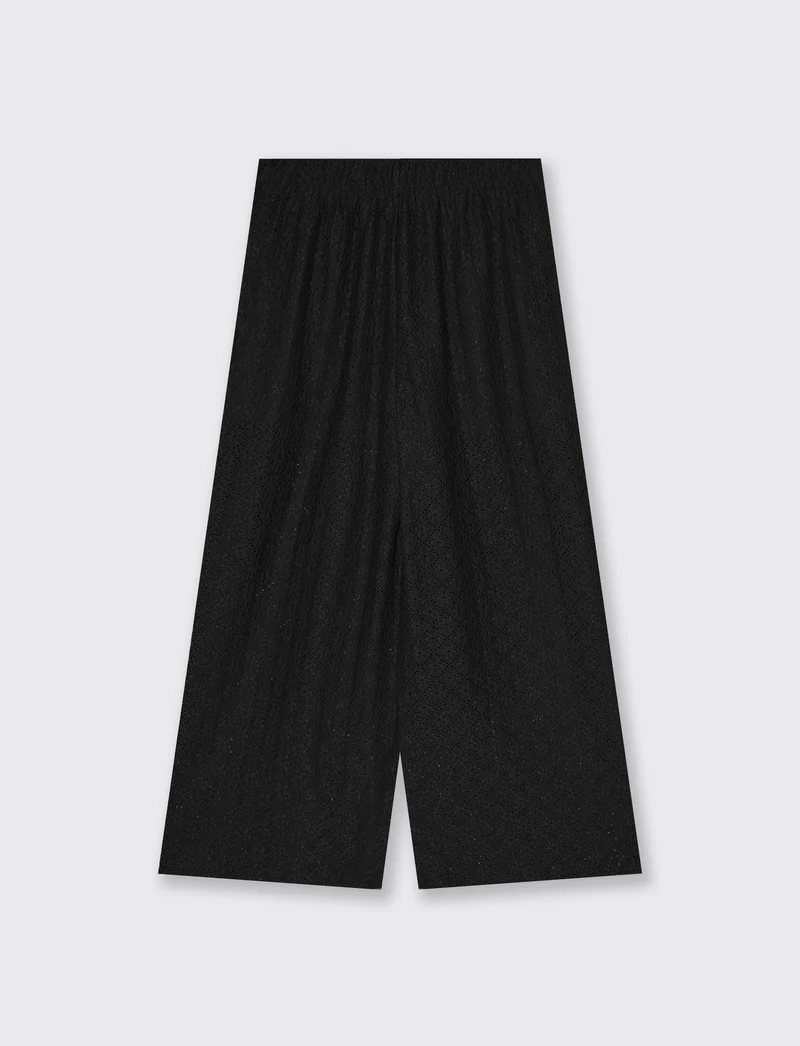 Pantalone Lungo Foderato con Coulisse - Nero