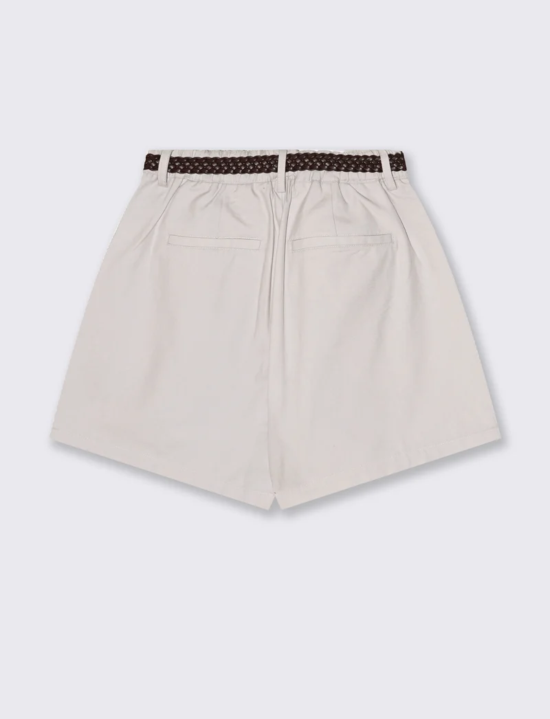Bermuda con Cintura ed Elastico - Sabbia