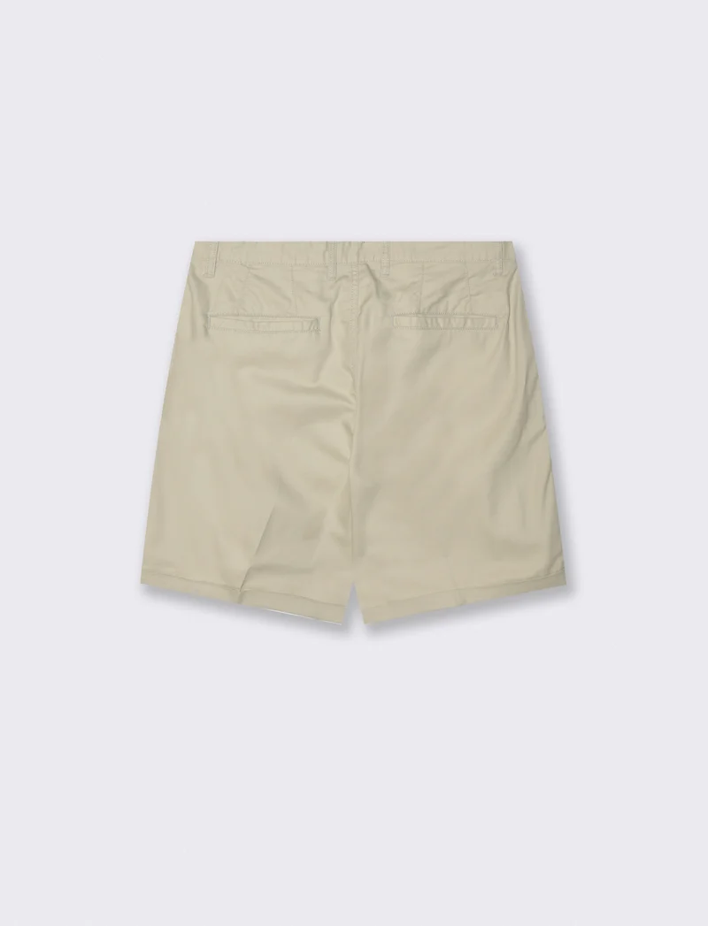 Bermuda Chino Regular Fit in Twill di Cotone - Sabbia
