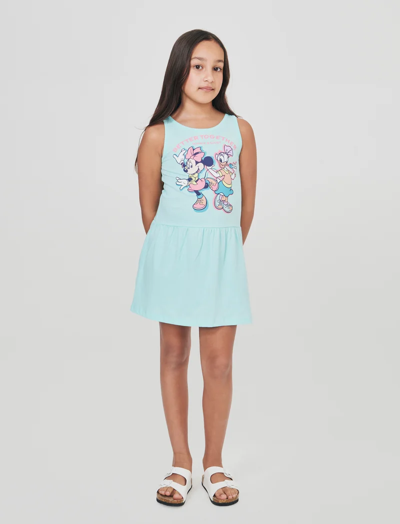Abito in cotone con stampe by Stitch - Verde acqua
