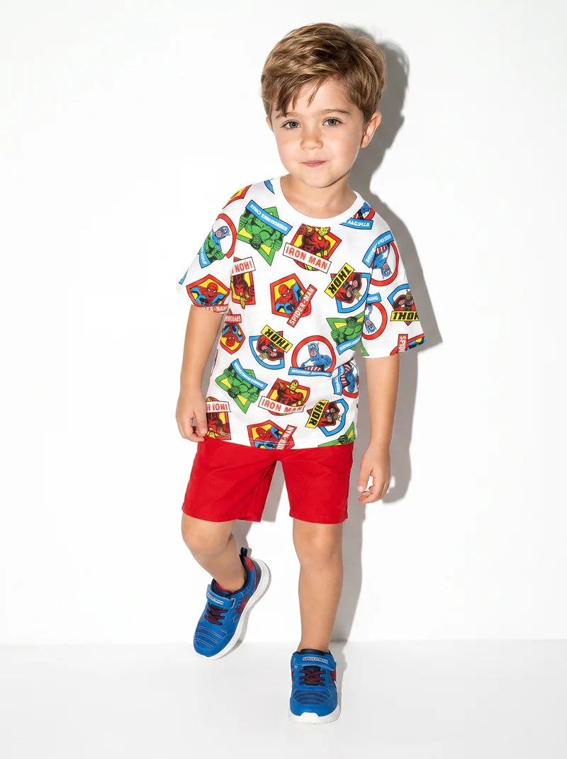 T-Shirt in cotone con stampe Marvel - Fantasia