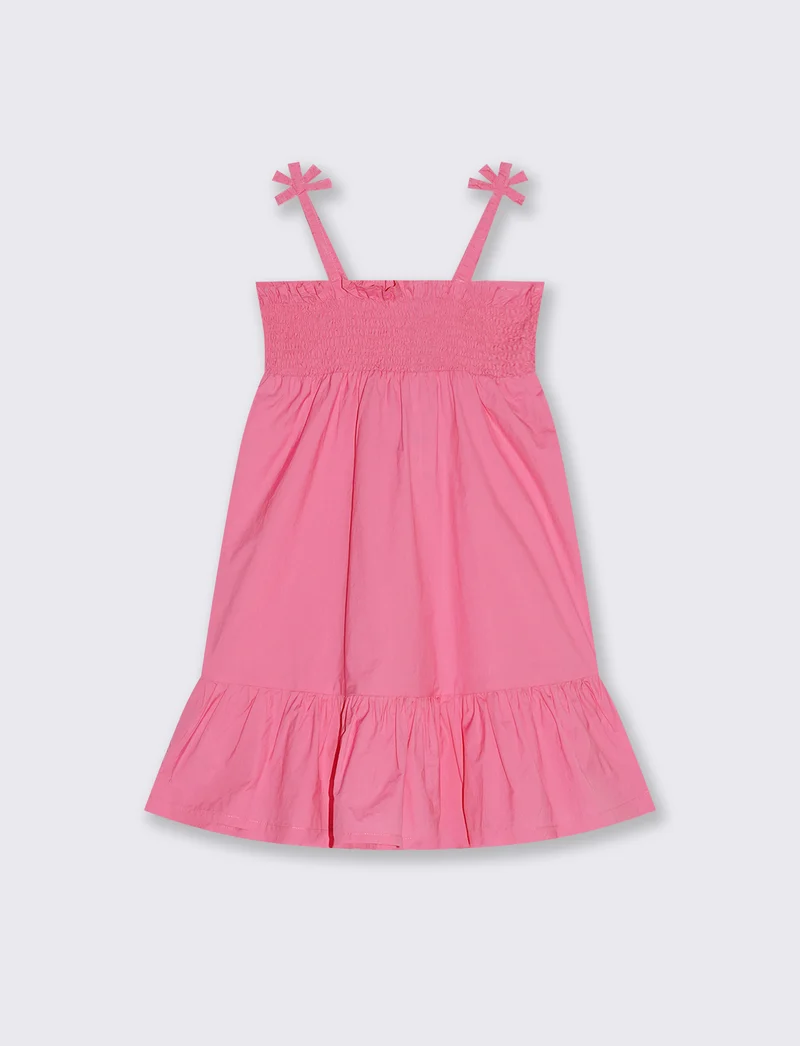 Abito con spalline e volant eleganti - Rosa big bubble