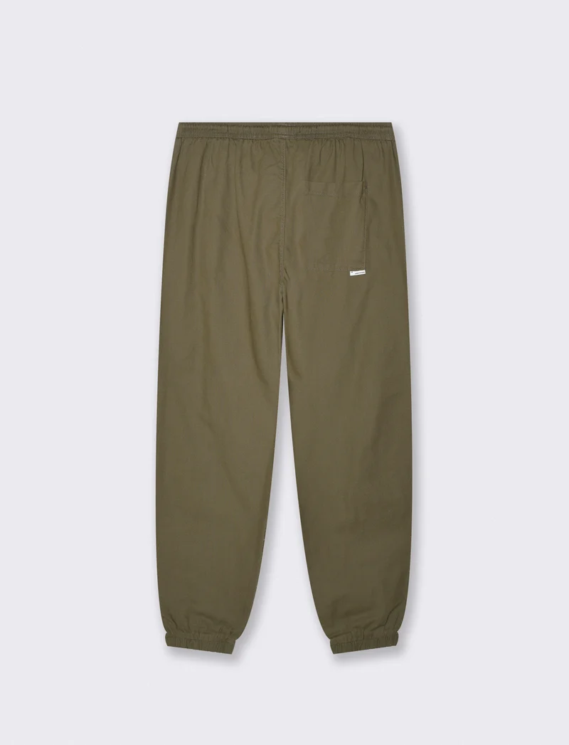 Pantaloni jogger in cotone strutturato - Verde militare