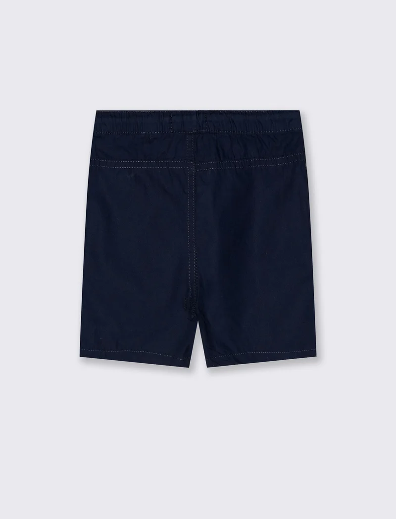 Bermuda in cotone con coulisse estivi - Blu