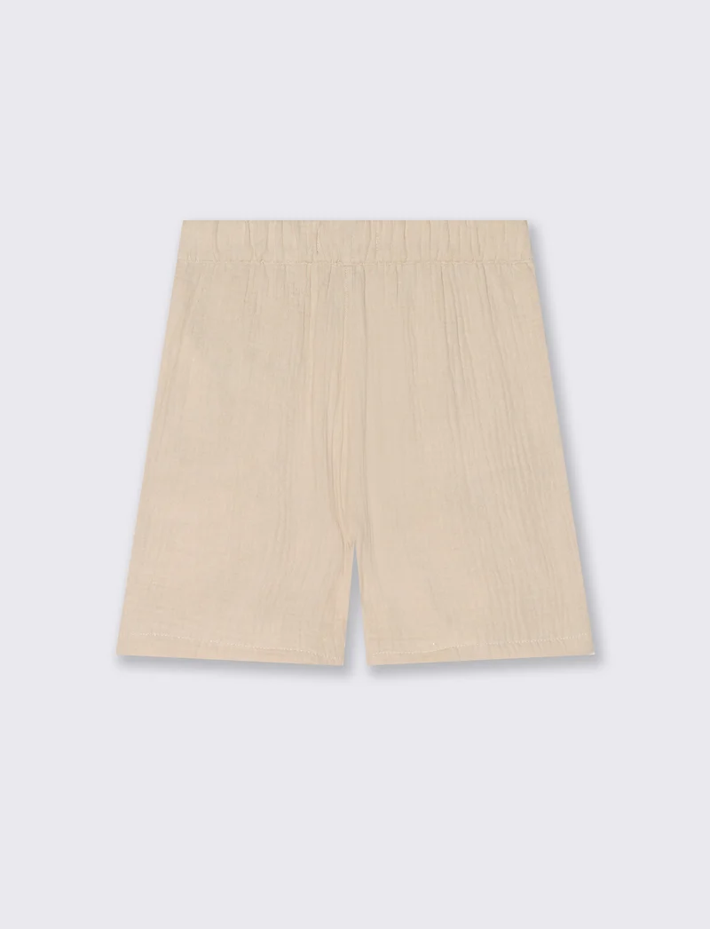 Bermuda estivi in cotone e stamigna - Beige