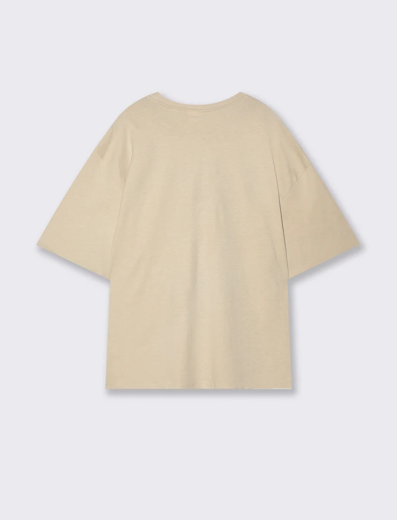 T-shirt Dragon Ball girocollo boxy fit - Beige