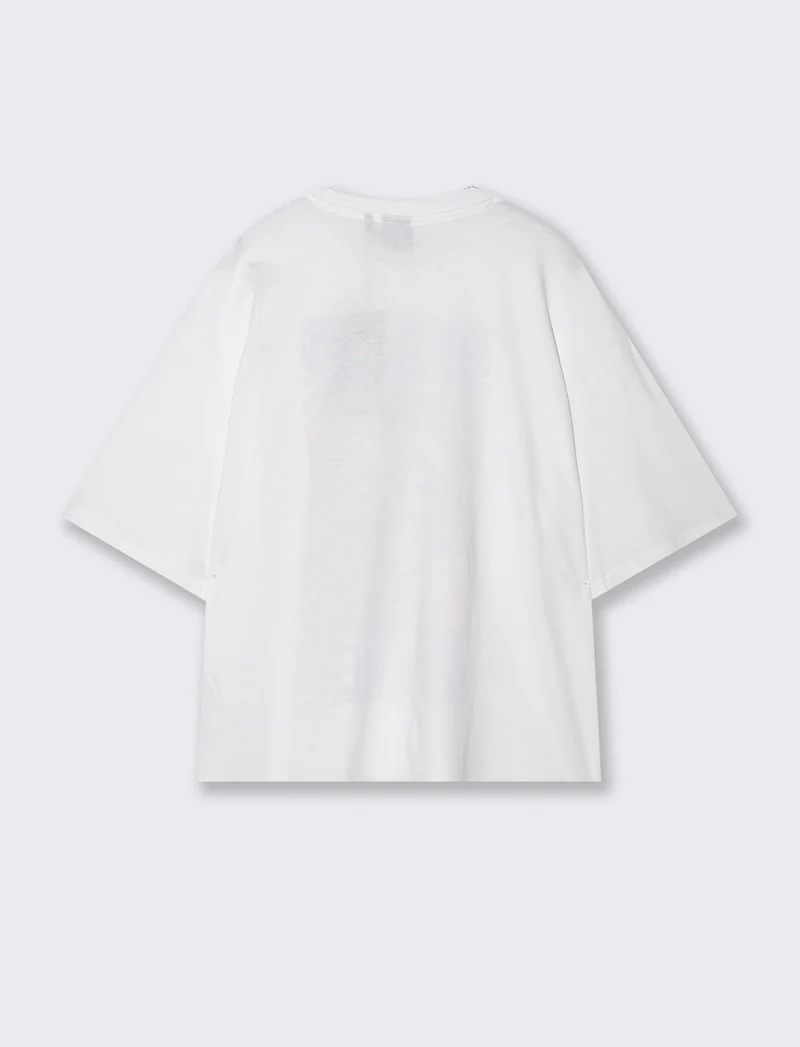 T-shirt One Piece in cotone girocollo - Bianco