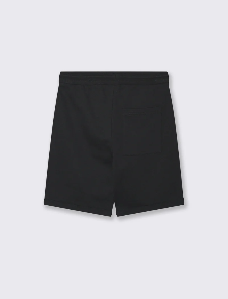 Bermuda in cotone con stampa personaggi - Nero