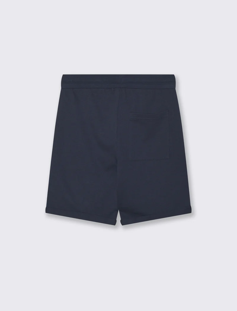 Bermuda in cotone con stampa personaggi - Blu