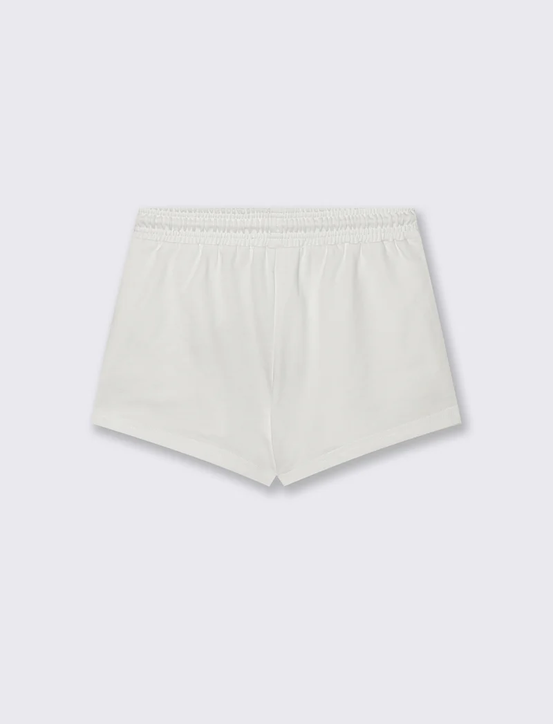 Short estivo in french terry per bambina - Bianco