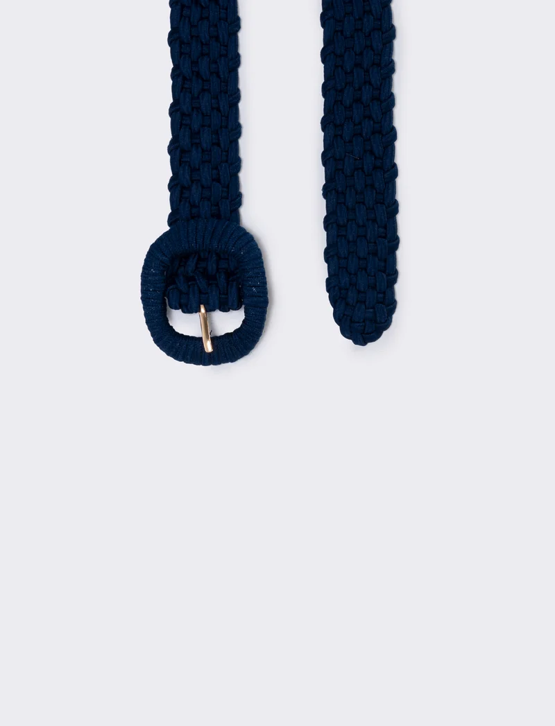 Cintura elastica intrecciata - Blu