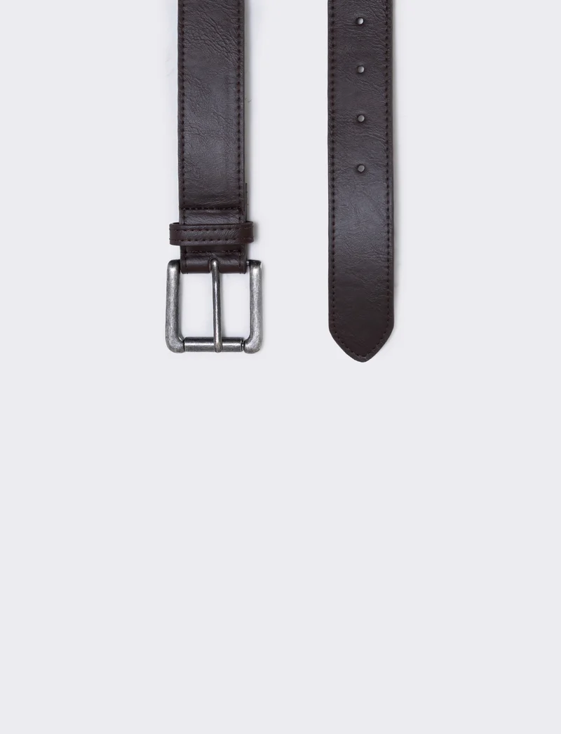 Cintura fusto con cucitura elegante - Marrone