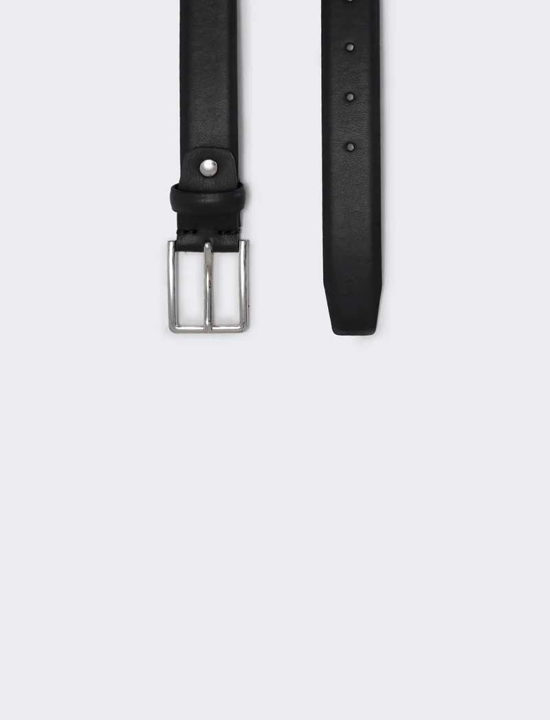 Cintura basic uomo 3,5 cm versatile - Nero
