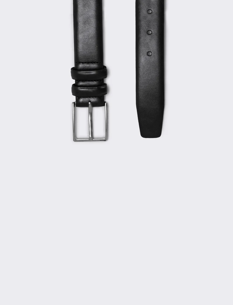 Cintura due passanti basic elegante e versatile - Nero